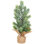 Frosted Icy Pine Tree In Burlap Base Christmas Tree - 11.75" - Unlit