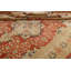 Tapis unique en laine rouge / beige 8 pi x 10 pi 3 po New Age