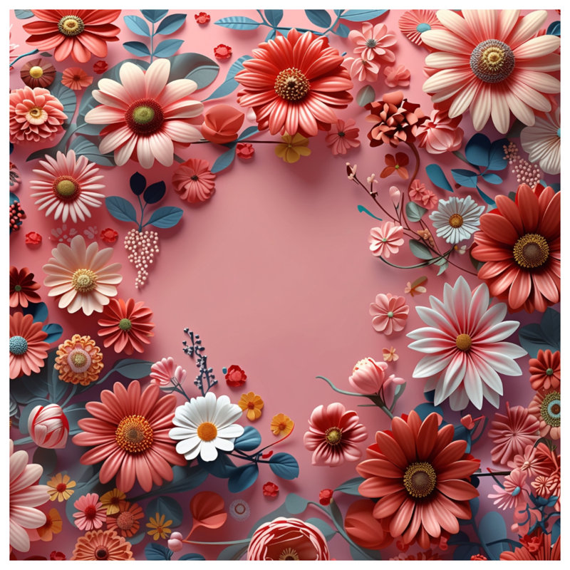 Coussin Floral Arrangement, 20 x 20 inches