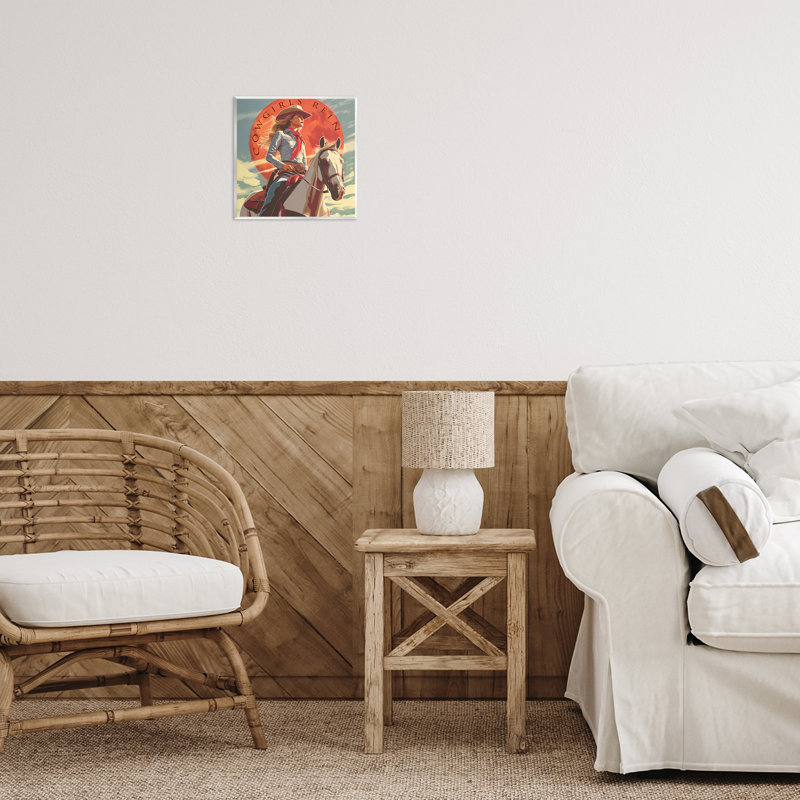 «Cowgirls Rein», art mural sur bois par Steve Hunziker