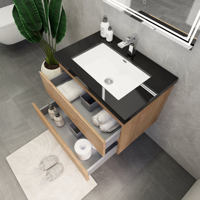 Ensemble de meuble-lavabo simple 24 po McConnico, Chêne d'Angleterre