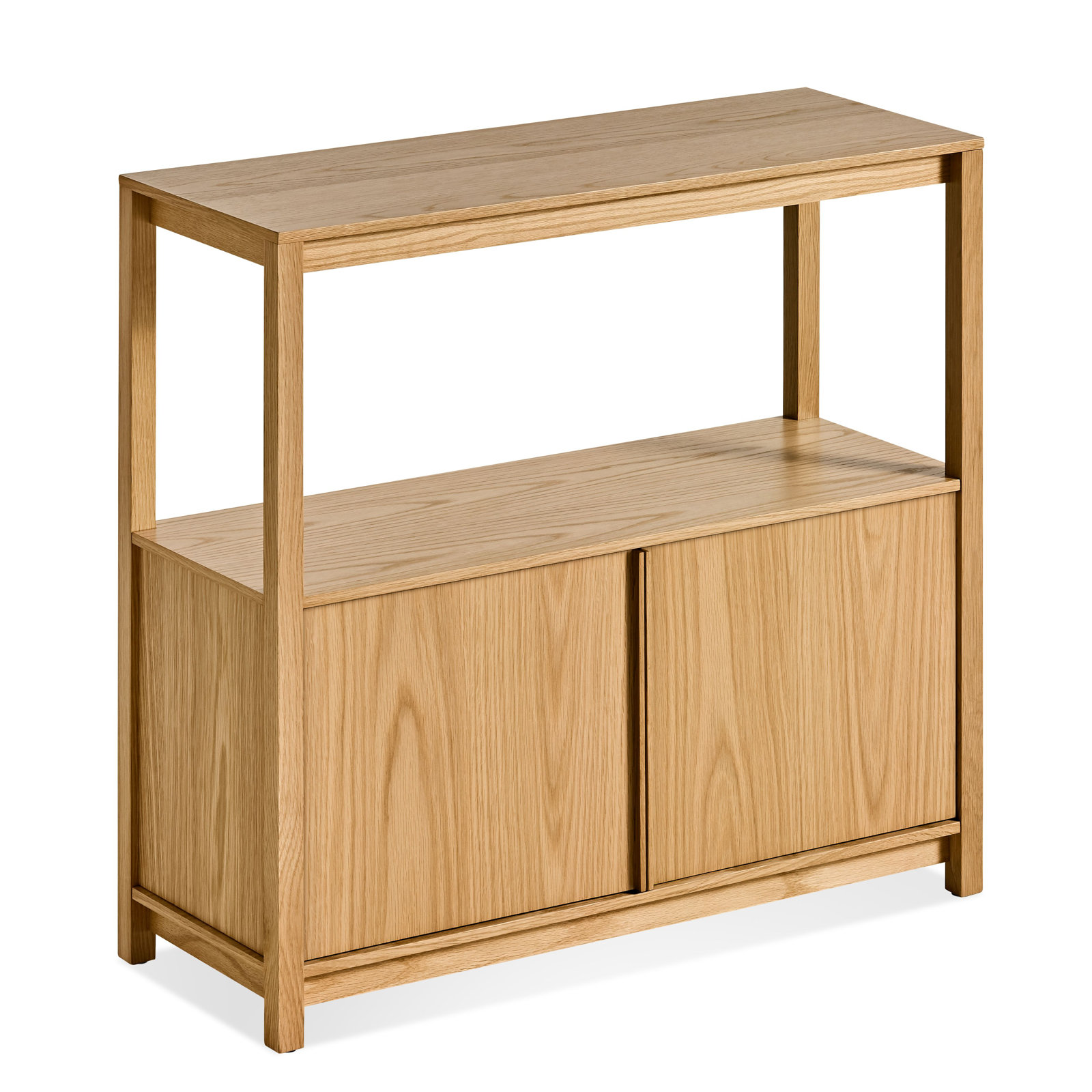 Open Plan Standard Bookcase, White Oak