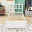 Twin Size Wood Platform Bed with Headboard-1524577503