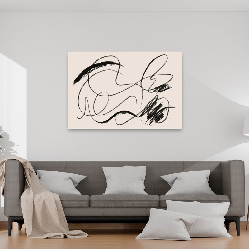 Reproduction d'art mural abstrait contemporain abstrait, H 40 po x l 60 po