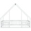 Lit simple en bois avec garde-corps et conception de maison en pin blanc pour une bonne nuit de sommeil-121104161