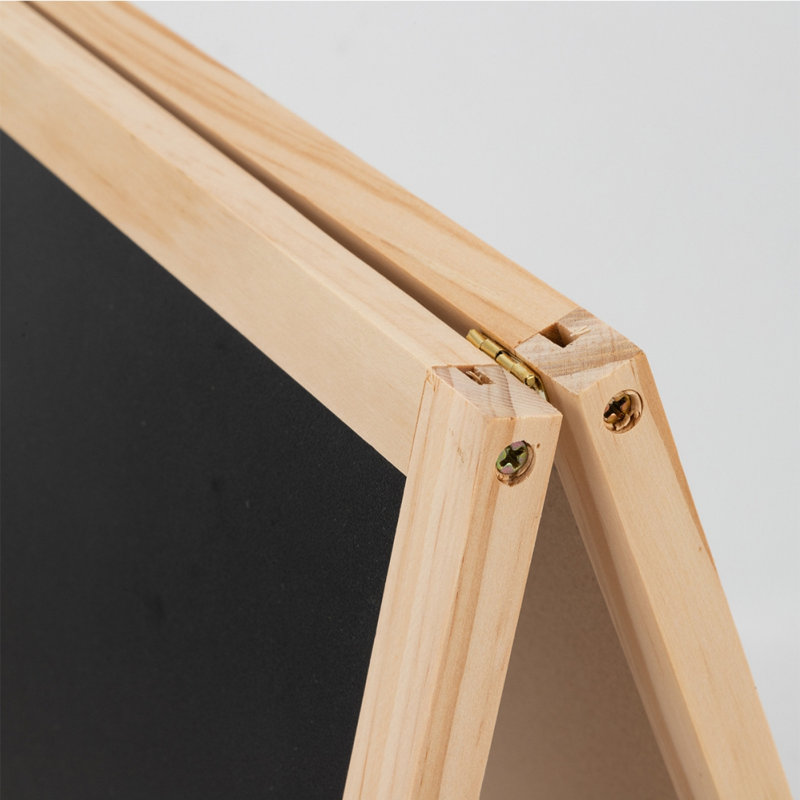 Panneau de table à double face avec cadre en A, tableau noir pliable autoportant et tableau blanc effaçable à sec pour le comptoir, le café et la décoration intérieure