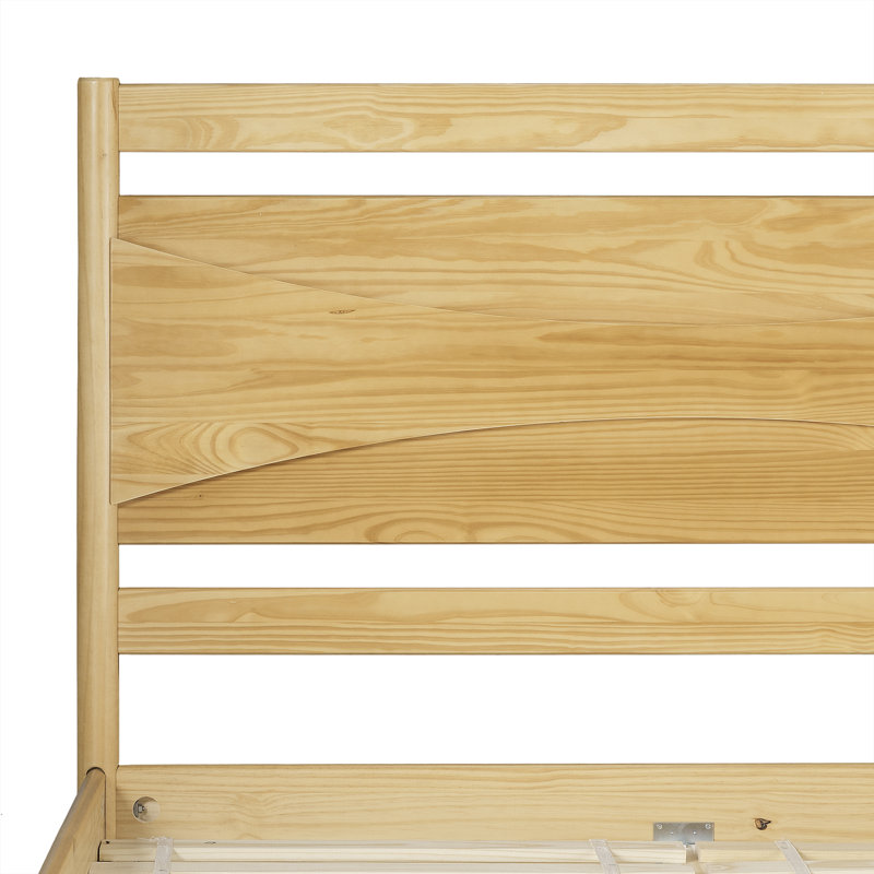 Gilstrap Solid Wood Slat Bed, Light Oak