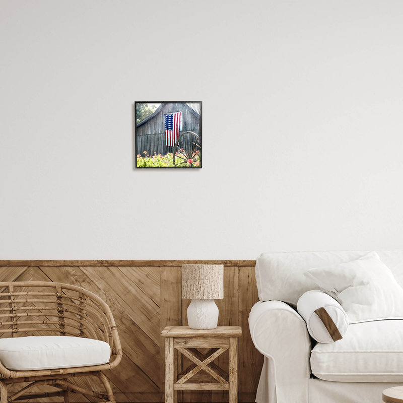 Art de giclée Americana, Giclée encadrée noir minuit, H 12 po x l 12 po x P 1,5 po