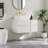 Yovani 31.5 White Wall-mounted Floating Bathroom Vanity with Faux Marble Top Ceramic Vessel Sink-1292123720