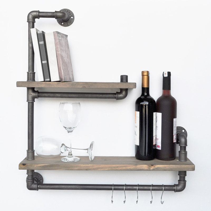 Hampden 2 Piece Solid Wood Accent Shelf