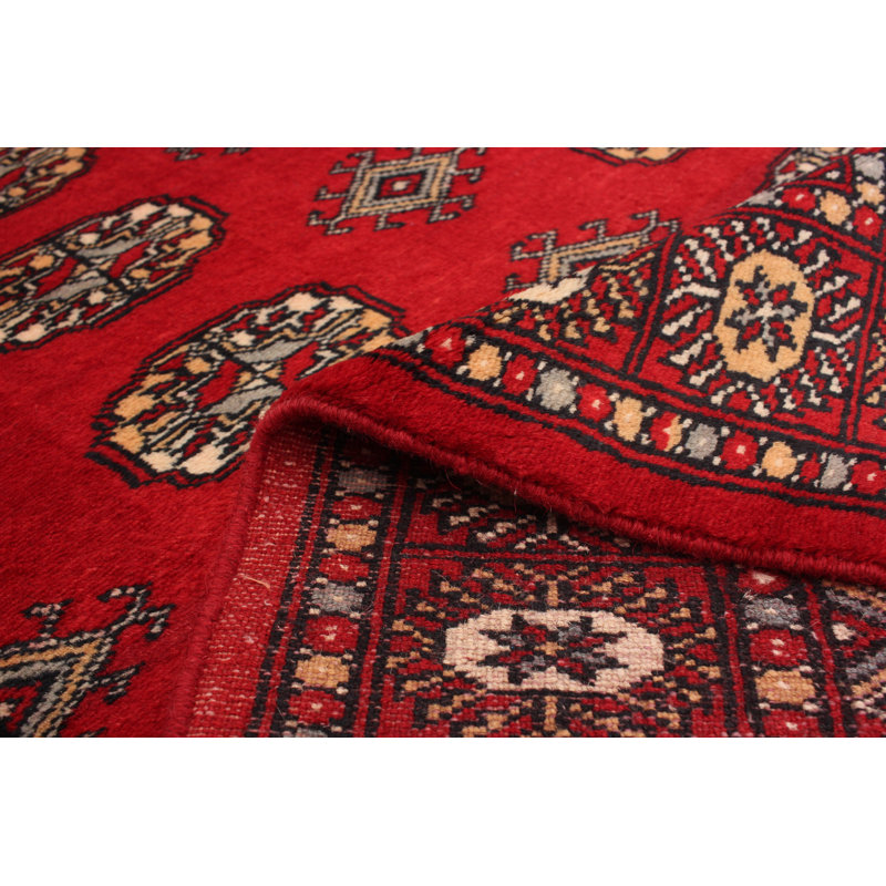 Tapis de zone en laine 3 pi 2 po x 4 pi 11 po à la main one-of-kind-noué la 2010 bokhara Yaak