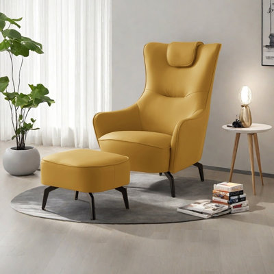 Ergonomically minimalist faux leather recliner