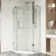 Piedmont 36" W x 36" D x 77" H Hinged Frameless Shower Enclosure with 3/8  Clear Glass&Base