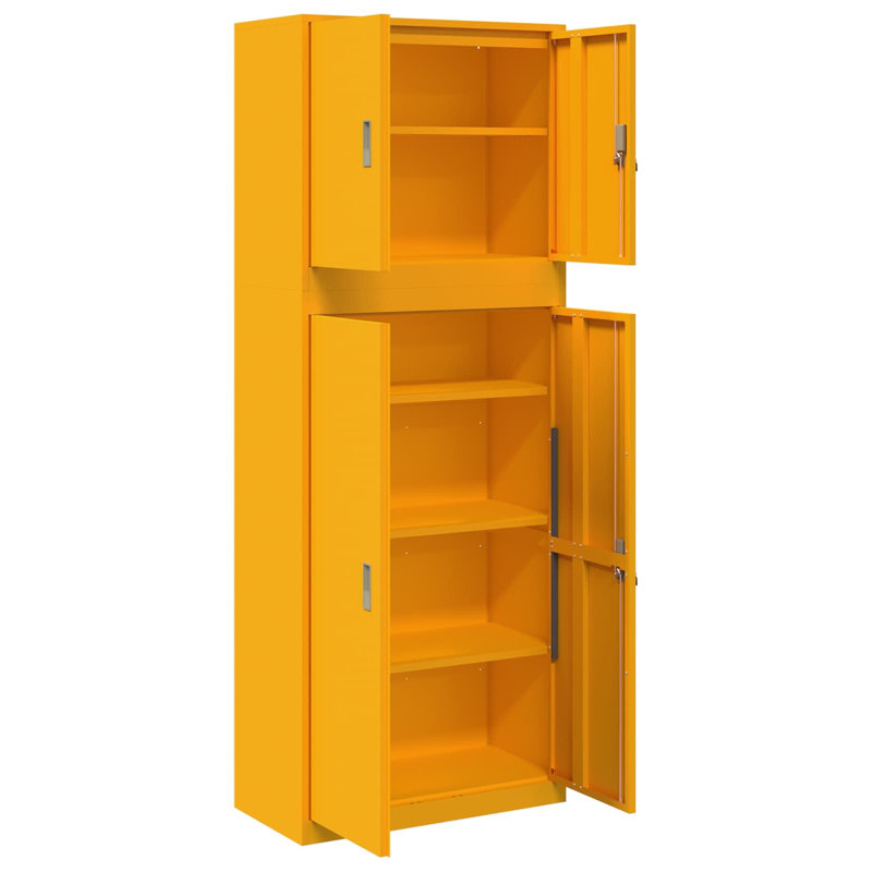 Storage Cabinet, Mustard Yellow