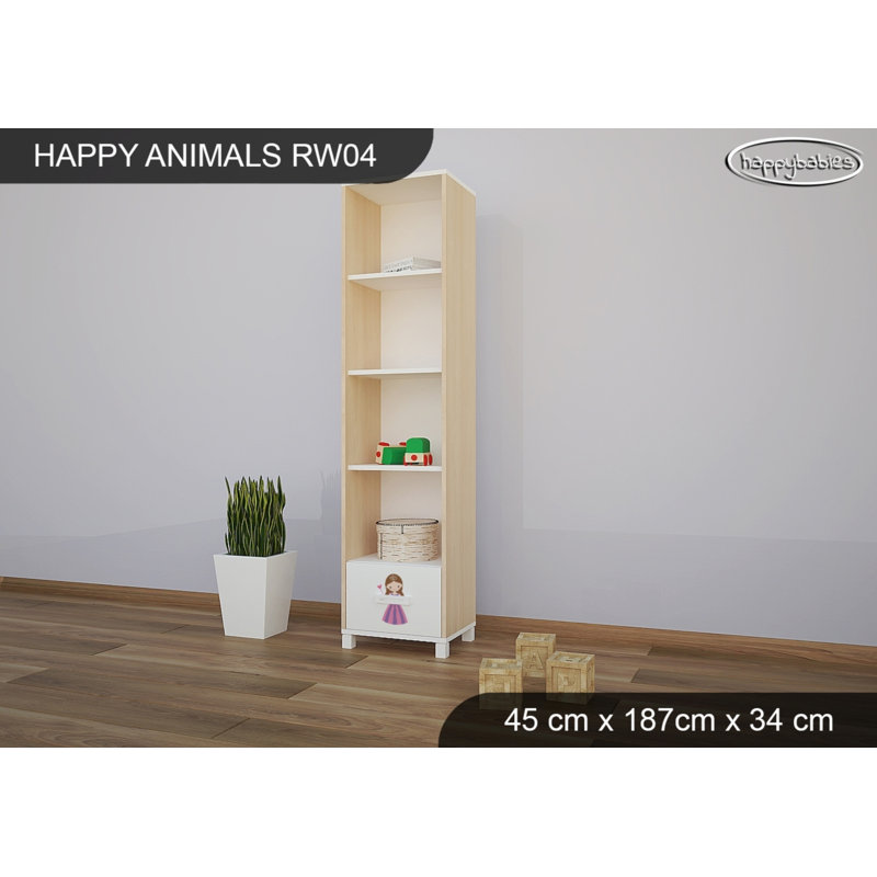 187cm H X 45cm W Cube Unit Kids Bookcase, Bright Pear Tree