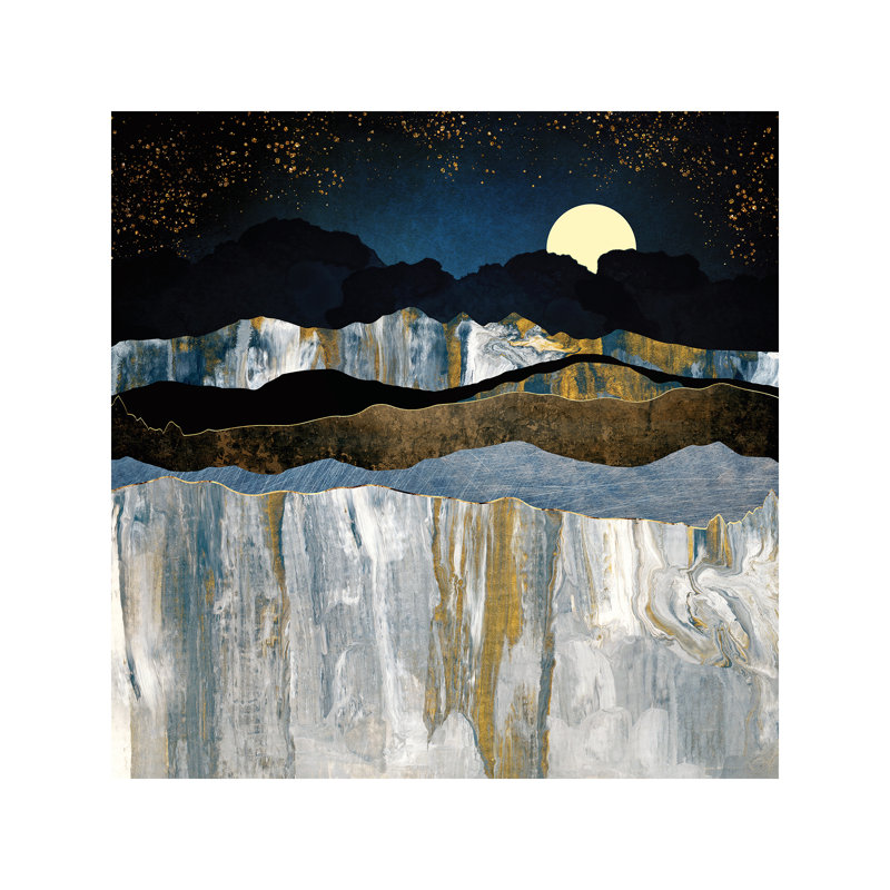 Painted Mountains by SpaceFrog Designs - Wrapped Canvas Giclee Art Print, 45.72 cm H x 45.72 cm W x 1.91 cm D