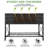 Galvanized Raised Garden Bed with Legs and Storage Shelf, Black-1457457909