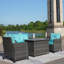 Ensemble de conversation en rotin pour 5 personnes avec coussins Wicker-90855331-90855335