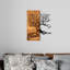 Élégant accessoire mural décoratif en bois, finition noire et noyer, 17,7 po x 22,8 po | Structure robuste en 100% métal (épaisseur de 0,05 po) | Parfait pour la décoration intérieure et l'esthétique moderne, durable et élégant