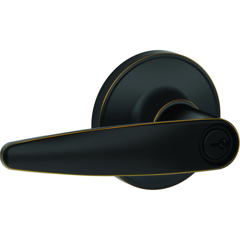 Dover Keyed Entry Door Lever Round Rosette