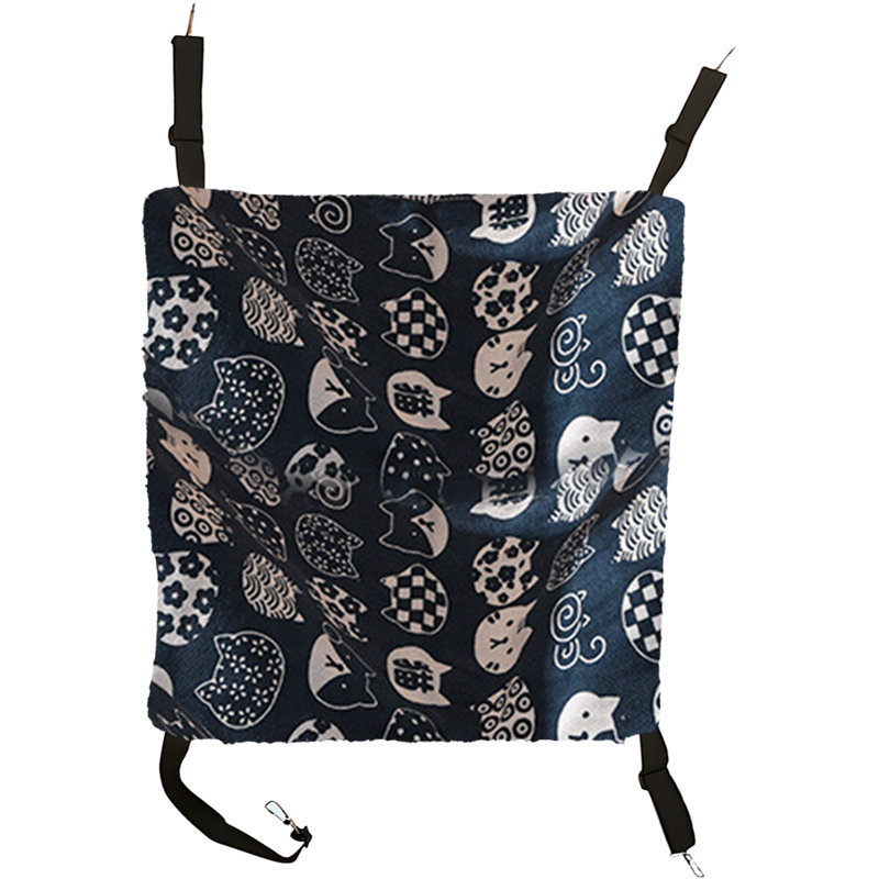 Hamac souple ajustable réversible pour animal 15x18.9x0.4in, Bleu