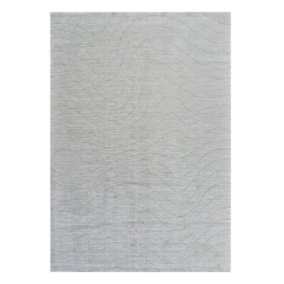 5' X 8' Gray Abstract Non Skid Area Rug