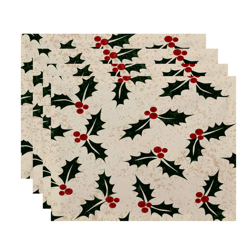 Napperon de 18 po Briese allover Holly, Crème