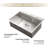 28" L x 22" W Drop-in Kitchen Sink Workstation Sink 16 Gauge Stainless Steel Single Bowl Sink