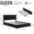 Queen Size Bed with Storage Drawers Upholstered Platform Bed Adjustable with Nailhead Trim Headboard Wooden Slats Support Bed Frame-88284567-95355729