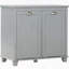 Armoire à paniers à linge blanche avec 2 compartiments-1184227808