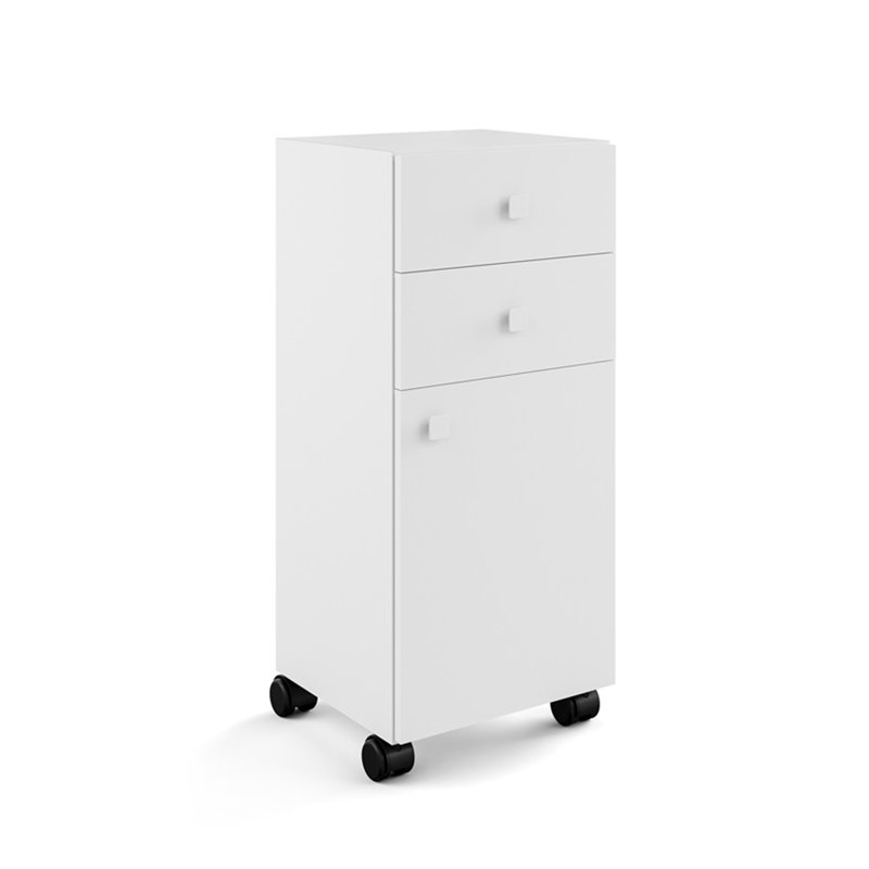 Runner Metal Bathroom Cabinet, White