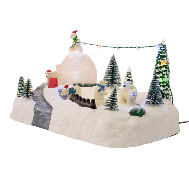 Accessoires de figurines de Noël - ours polaires des Fêtes