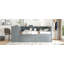 Lit de jour simple avec lit gigogne, structure de lit de jour en bois avec tiroirs de rangement et tablettes latérales-1423150705