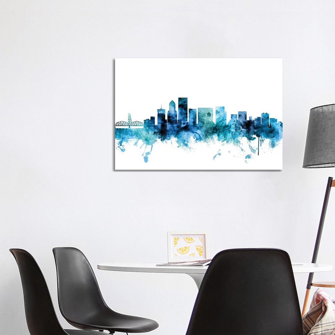 Portland, Oregon Skyline by Michael Tompsett - Wrapped Canvas Gallery-Wrapped Canvas GiclÃ©e