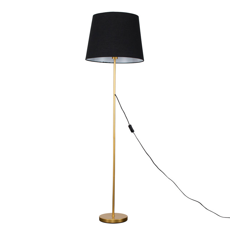 Bekbele 158cm Traditional Floor Lamp, Black, No, Gold
