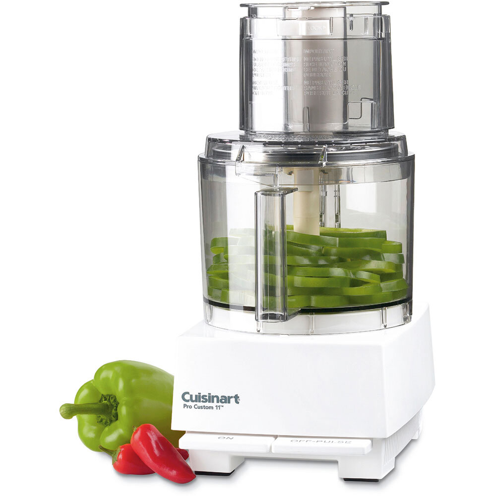 Custom 14-Cup Food Processor + Extra Thick Slicing Disk (White