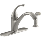 Forté 4-Hole Kitchen Sink Faucet with 9-1/16" Spout, Matching Finish Sidespray