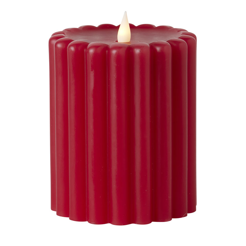 Larges bougies sans flamme à large nervures, 8 po x 4 po sans flamme