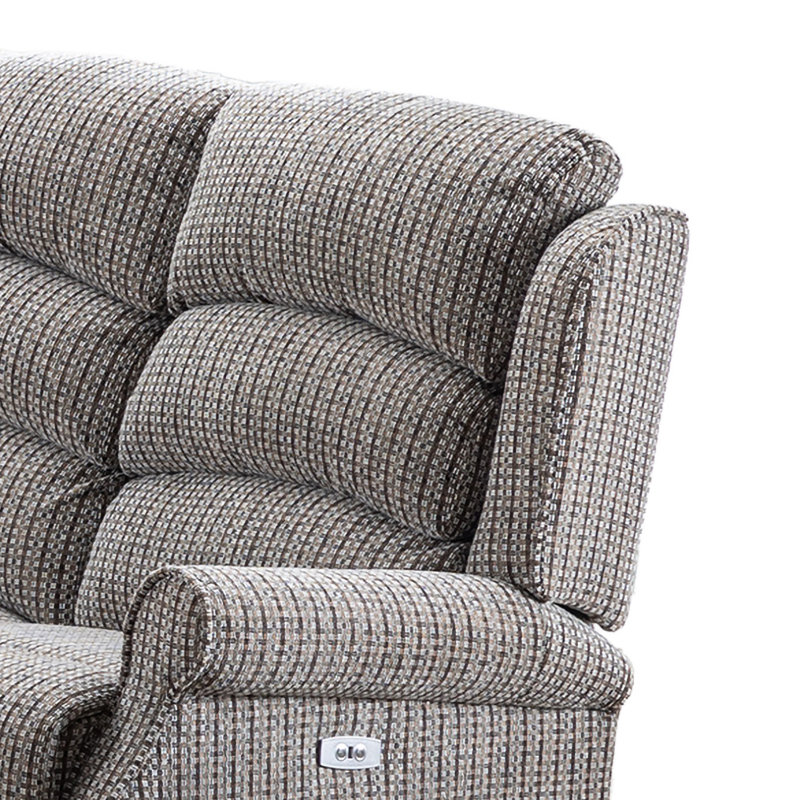Lainey 2 Seater Polyester Manual Reclining Loveseat, Latte Polyester Blend