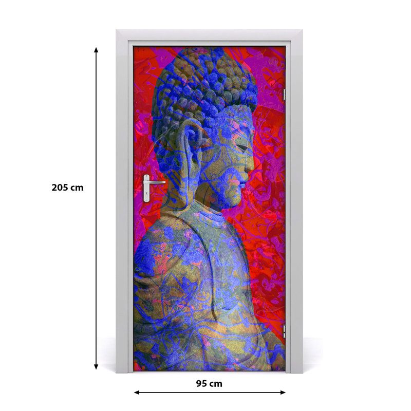 Abstraction Buddha Door Decal