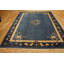Wool Blue Antique Hand Knotted Pile Rectangle 1920s Rug
