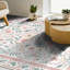 Tapis floral rose lavable à la machine avec envers antidérapant-154378071