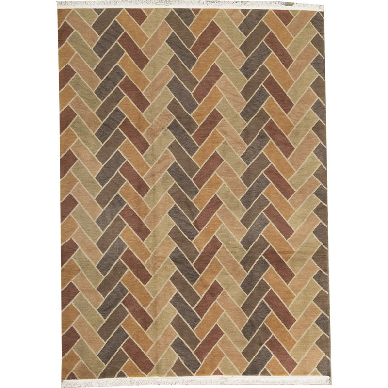 Tibetan Wool Chevron Area Rug