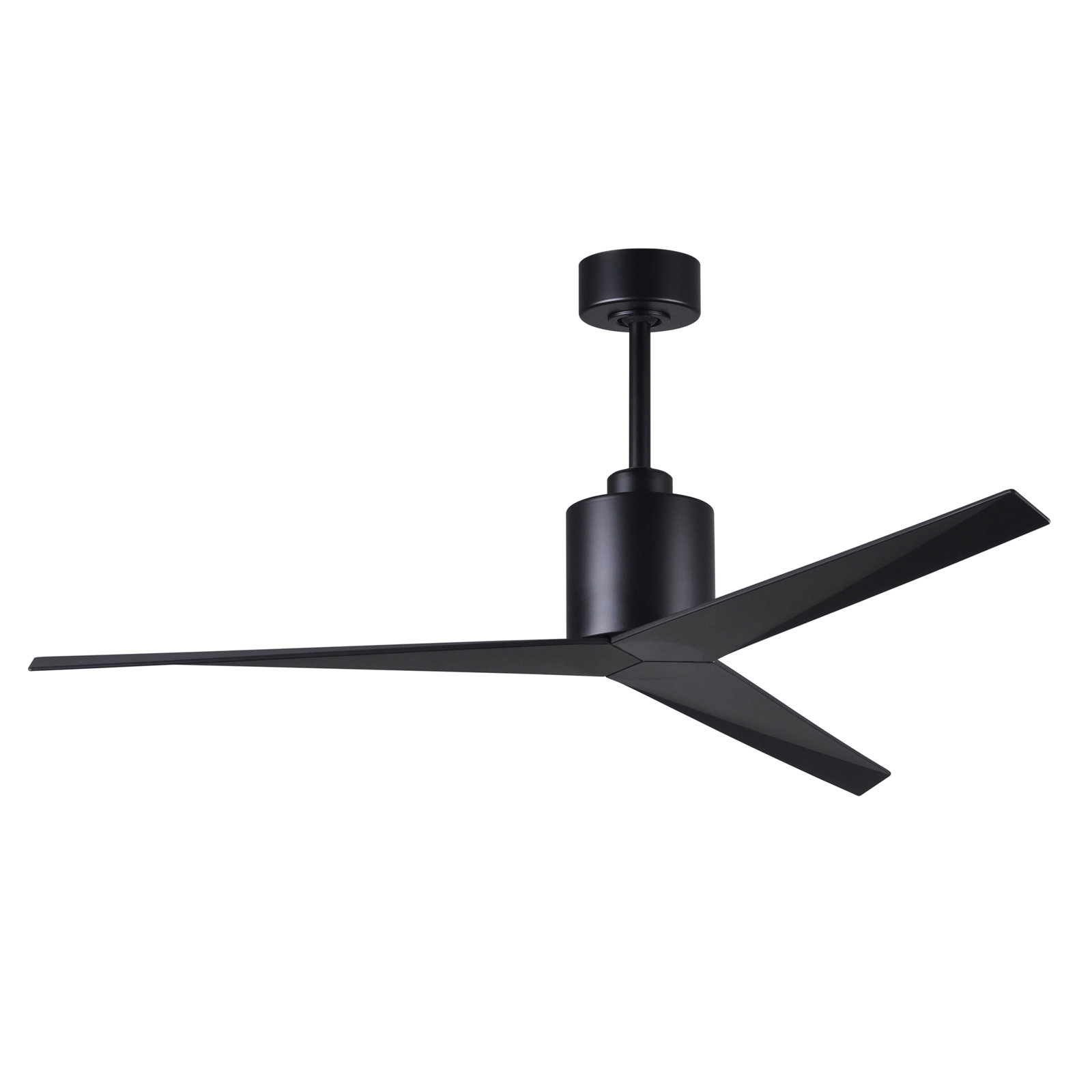 56'' 3 Blade Ceiling Fan, Matte Black, Matte Black