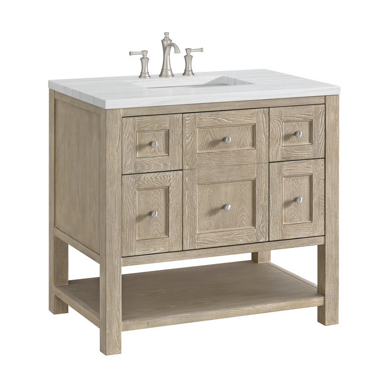 Breckenridge 36'' W Single Vanity, Whitewashed Oak, Lime Delight, 8" Widespread