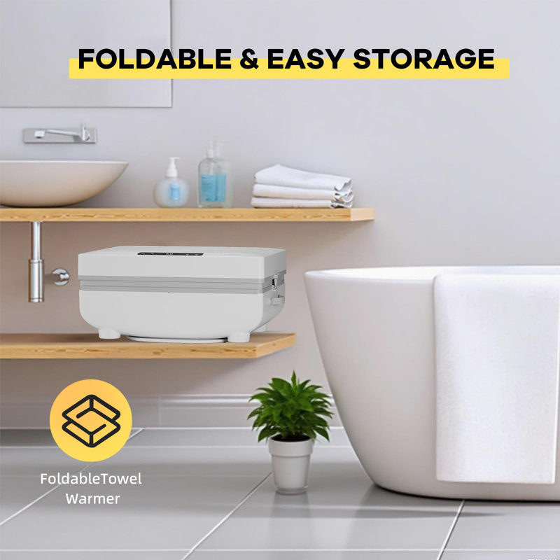Towel Warmer Bucket, 35 L Towel Dryer Heater Blanket Warmer with Heating & Drying Modes, Led Display, Timer & Auto Shut Off, Compact for Bathrooms, Spas, Apartments