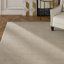 Tapis gris / crème en viscose / laine / coton tissé à la main Jessup-1179655036