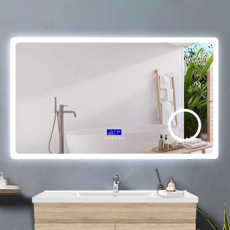 Mikayah Rectangle Wall Mirror, 60cm H x 100cm W