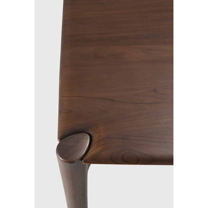 PI Solid Oak Dining Table, 30"H x 63"L x 31.5"W, Teak Brown