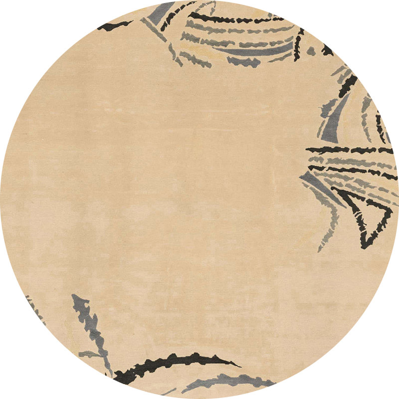 Abstract Indoor Rug, Round 7"